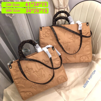 Replica Louis Vuitton Onthego Gm Tote Bag- Beige